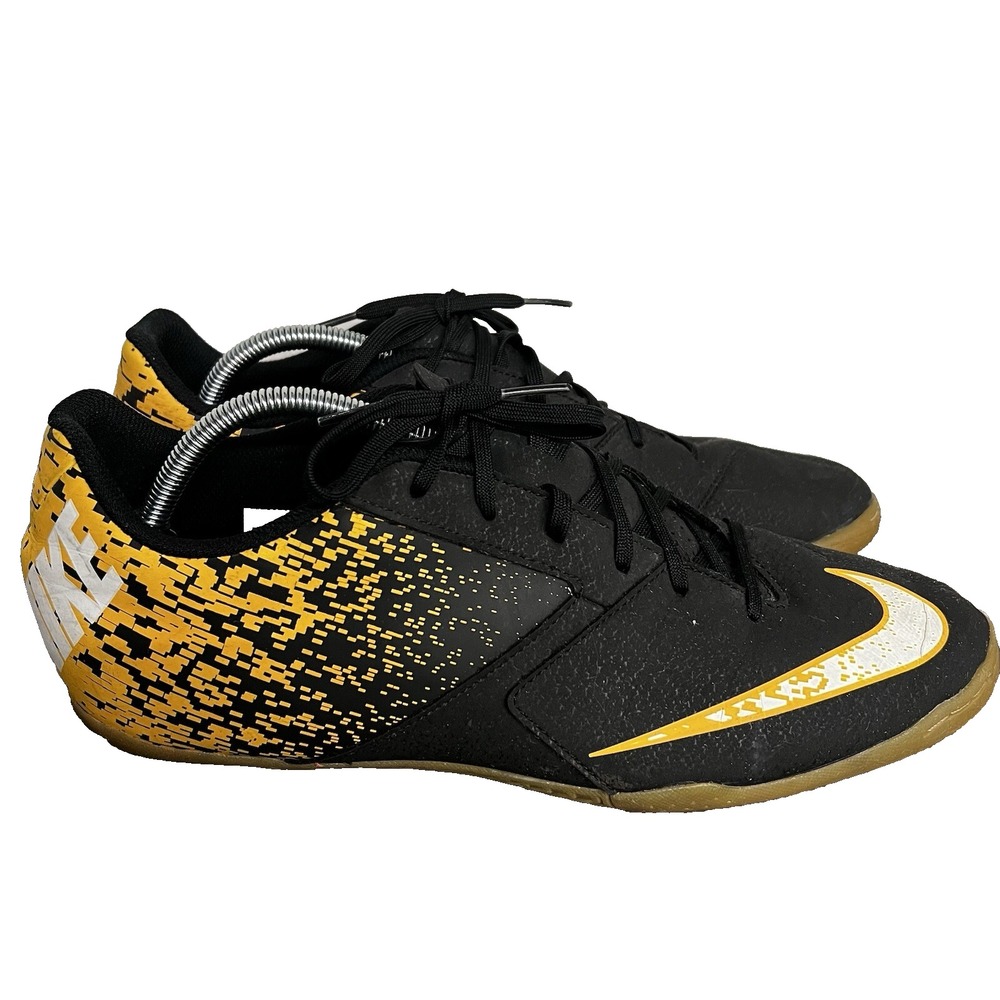 Nike Bombax IC 826485-002 Indoor Soccer Shoes Black Yellow Size 12 Mens